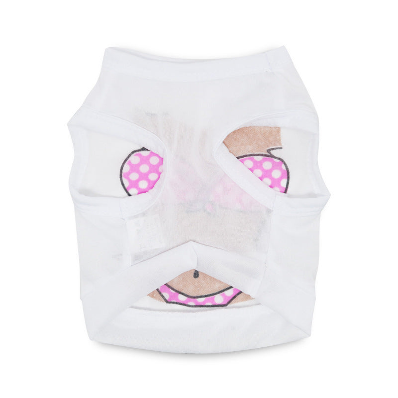JMT-339914 Hawaiian Print Dog Bikini Tank Top in Polyester - Stylish Pet Clothing