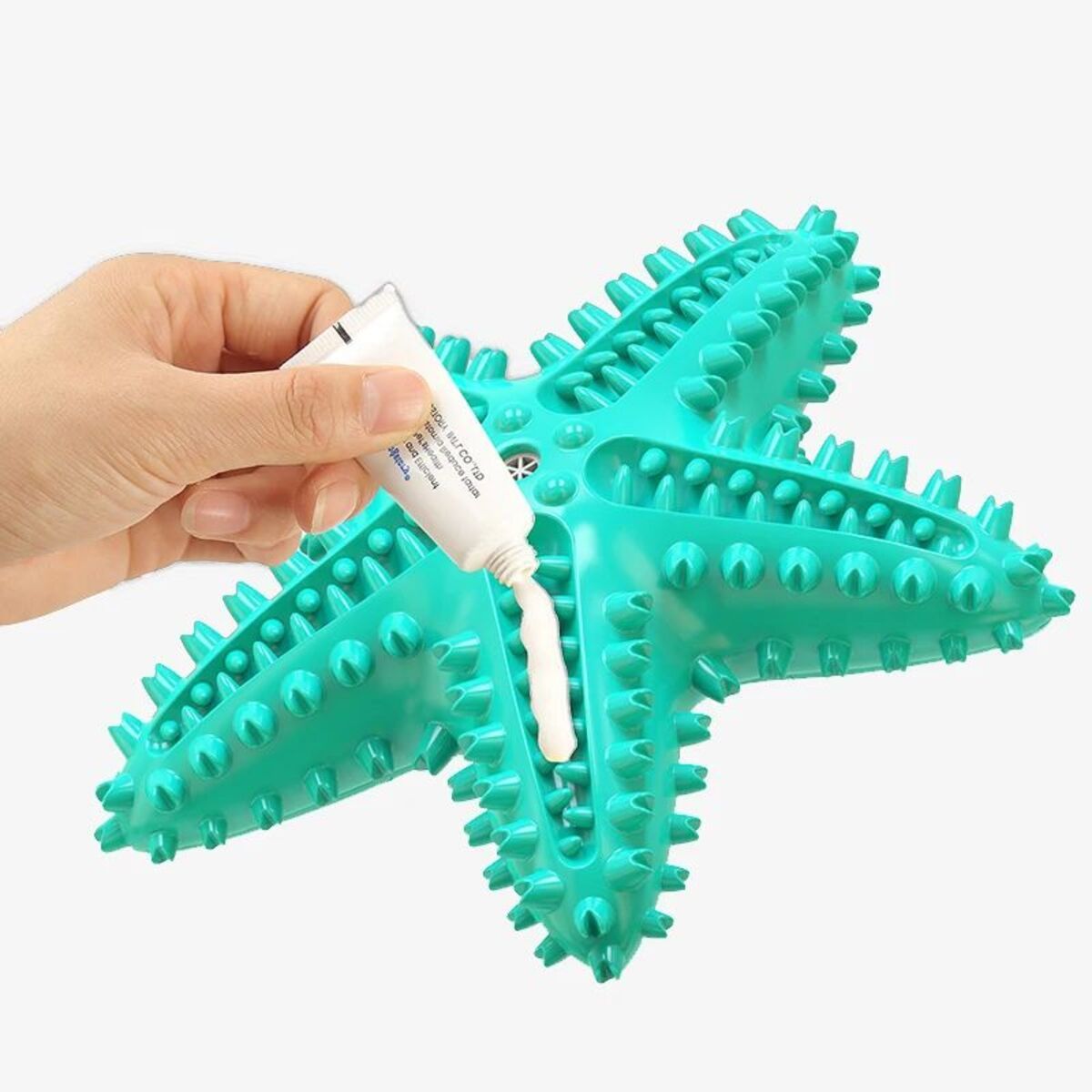 JMT-340106 Edible TPR Starfish Dog Toy for Large Dogs - Interactive Chew and Dental Care Squeaky Toy