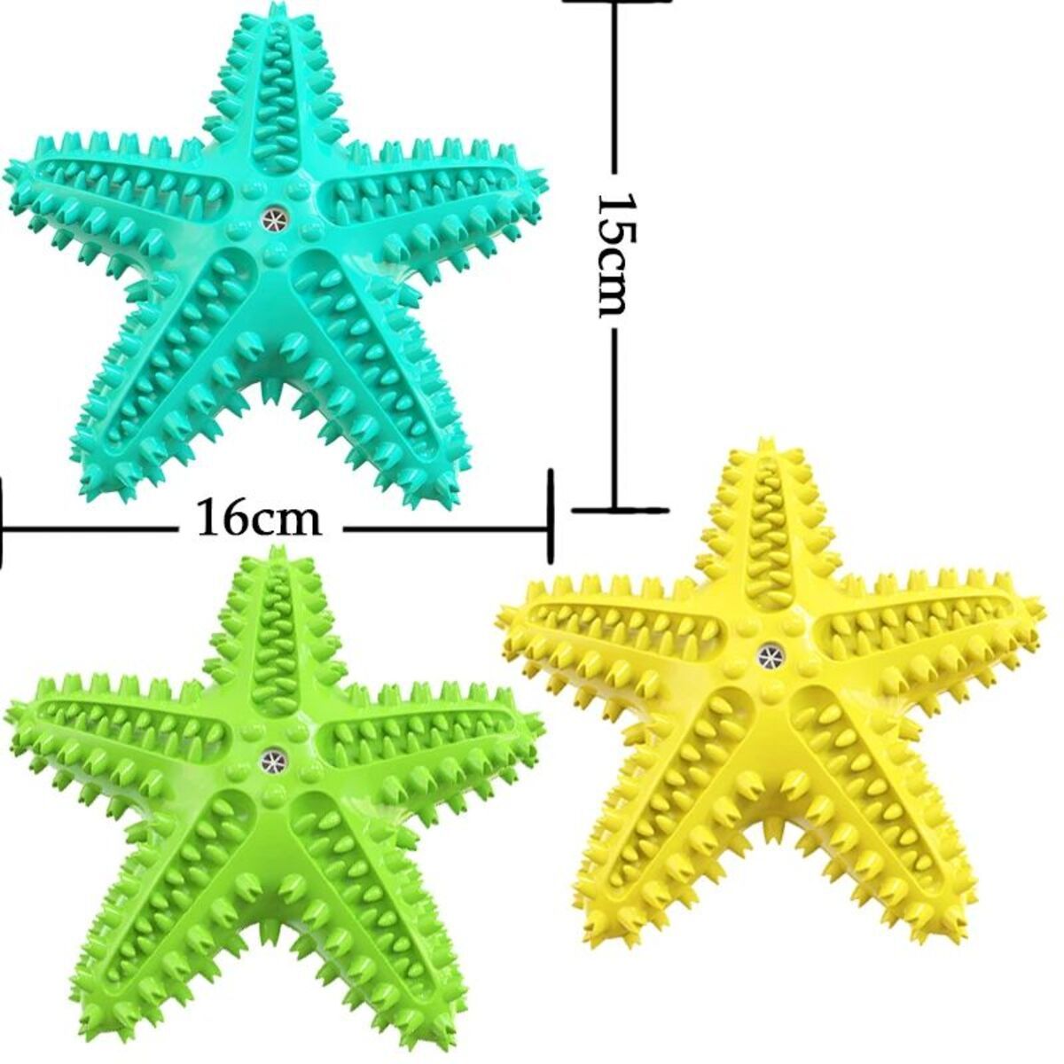 JMT-340106 Edible TPR Starfish Dog Toy for Large Dogs - Interactive Chew and Dental Care Squeaky Toy