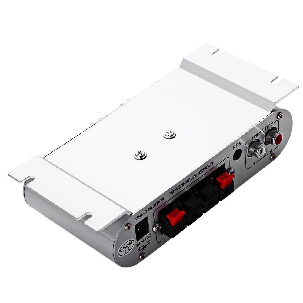 JMT-340298 15W Dual Channel HIFI Amplifier Woofer for Car & Boat - Model LP-808, RCA Connection, Aluminum Alloy