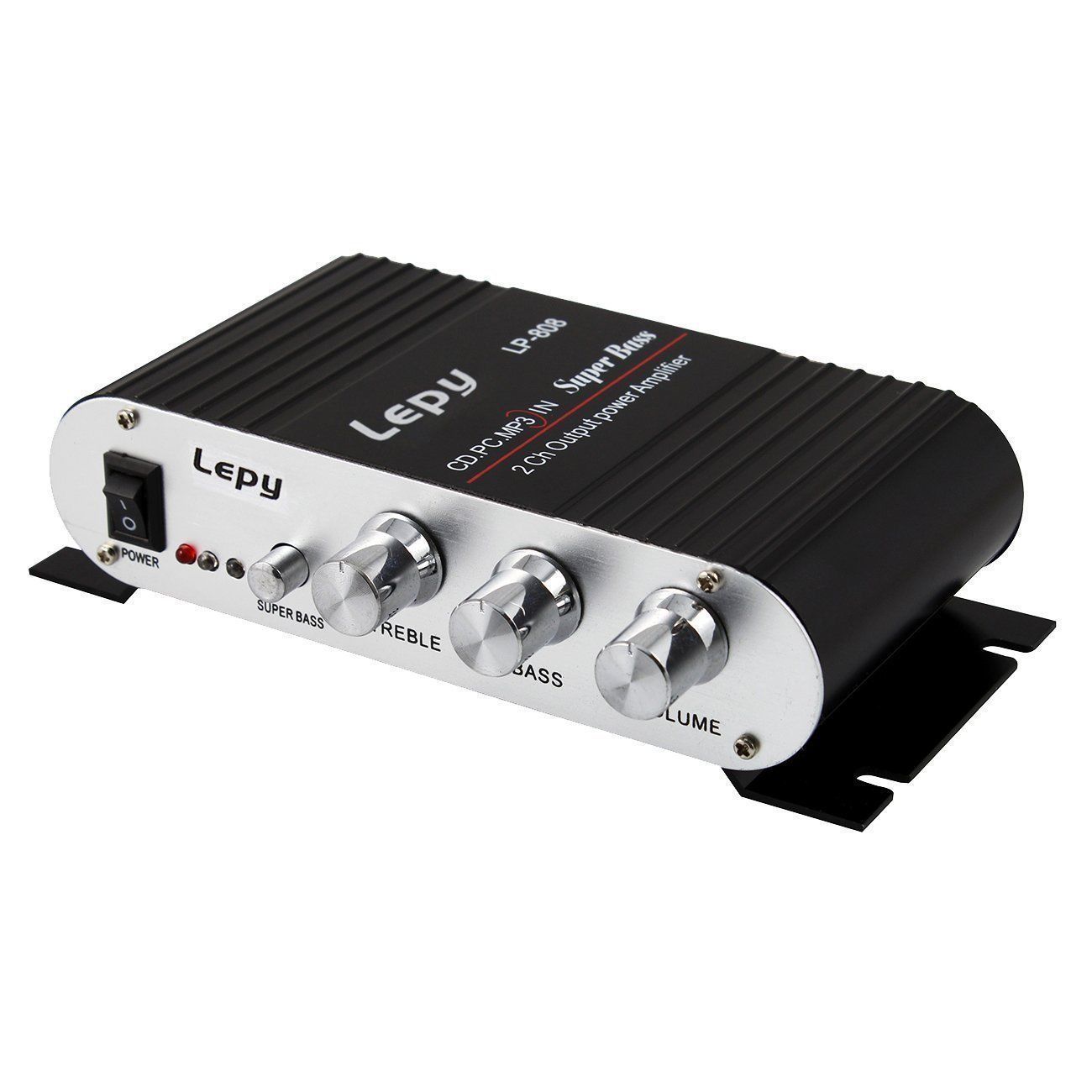 JMT-340298 15W Dual Channel HIFI Amplifier Woofer for Car & Boat - Model LP-808, RCA Connection, Aluminum Alloy