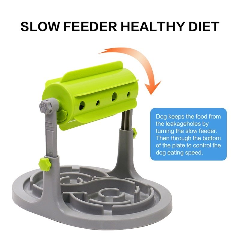 JMT-340298 Interactive Slow Feeder Dog Toy for IQ Training and Healthy Eating – Prevent Obesity with Rotatable Food Dispensing Mechanism