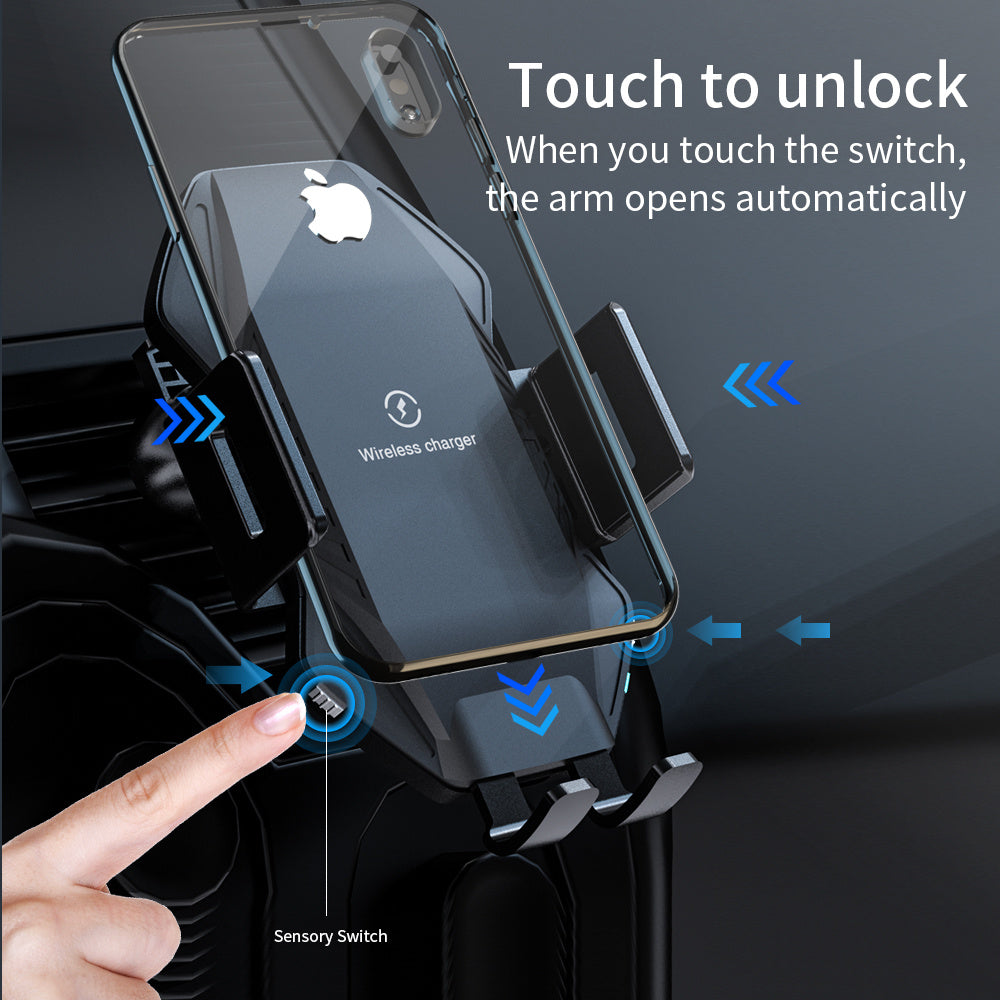 JMT-340618 Auto-Sensing Wireless Car Charger - Model T3 with Micro USB Interface