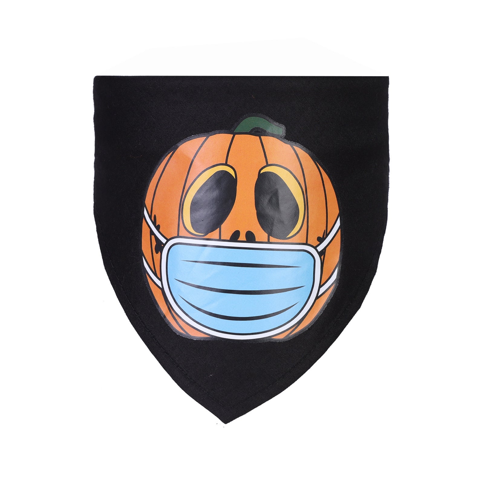 JMT-340746 Halloween Triangle Scarf for Dogs and Cats - Purple and Orange Patterns, Cotton Material, Fits Neck Sizes 22-50CM