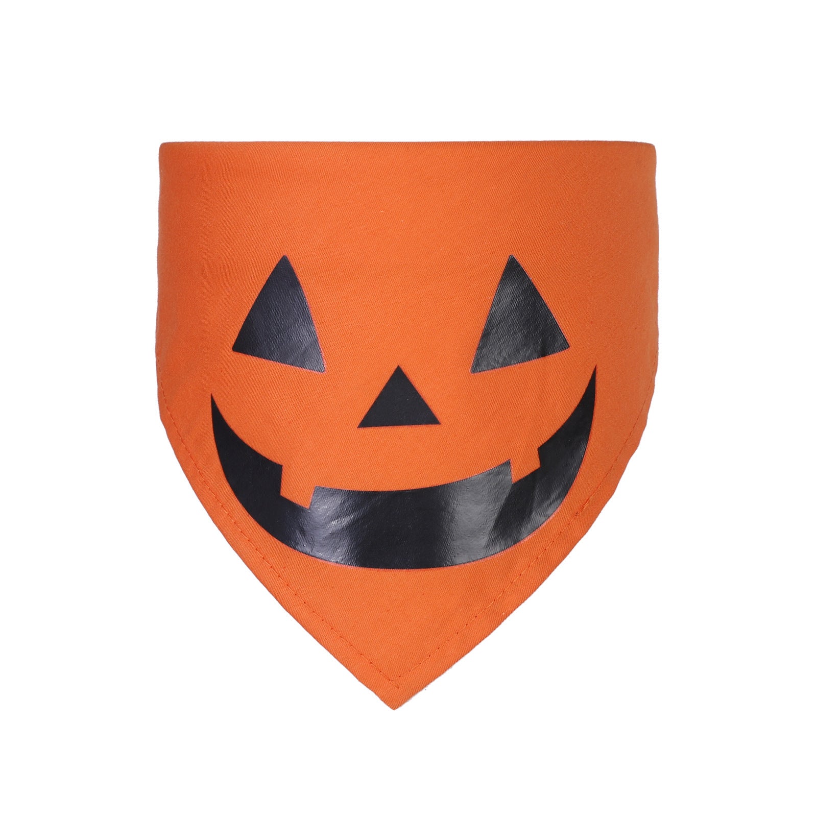 JMT-340746 Halloween Triangle Scarf for Dogs and Cats - Purple and Orange Patterns, Cotton Material, Fits Neck Sizes 22-50CM