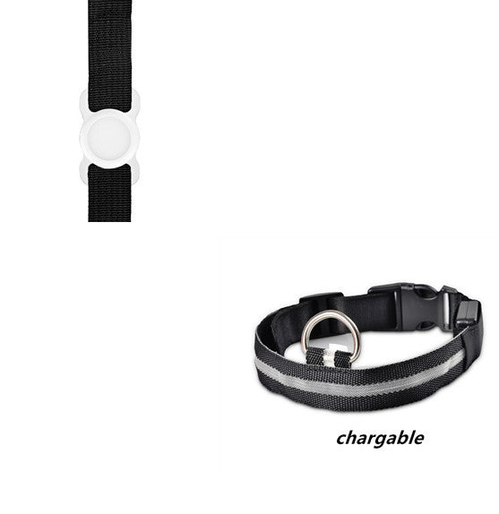 JMT-340938 LED Adjustable Silicone Locator Collar and Leash Set for Dogs and Cats - Night Safety with Multiple Flashing Modes