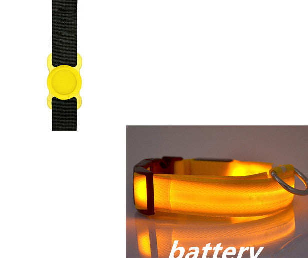 JMT-340938 LED Adjustable Silicone Locator Collar and Leash Set for Dogs and Cats - Night Safety with Multiple Flashing Modes