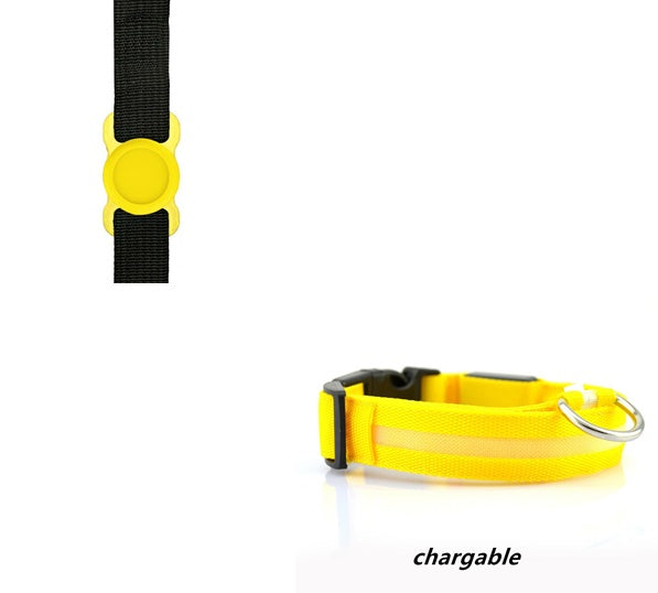 JMT-340938 LED Adjustable Silicone Locator Collar and Leash Set for Dogs and Cats - Night Safety with Multiple Flashing Modes