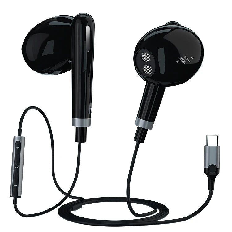 JMT-340938 USB C Wired Earbuds with Microphone for iPhone 15 Pro Max - Comfort Fit with Deep Bass Sound
