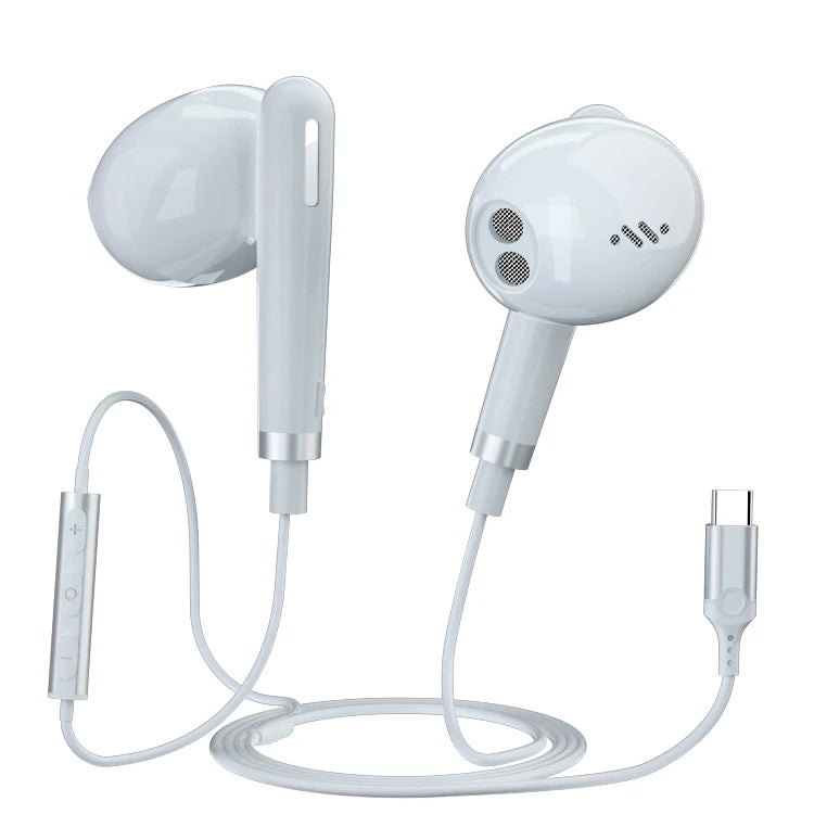 JMT-340938 USB C Wired Earbuds with Microphone for iPhone 15 Pro Max - Comfort Fit with Deep Bass Sound