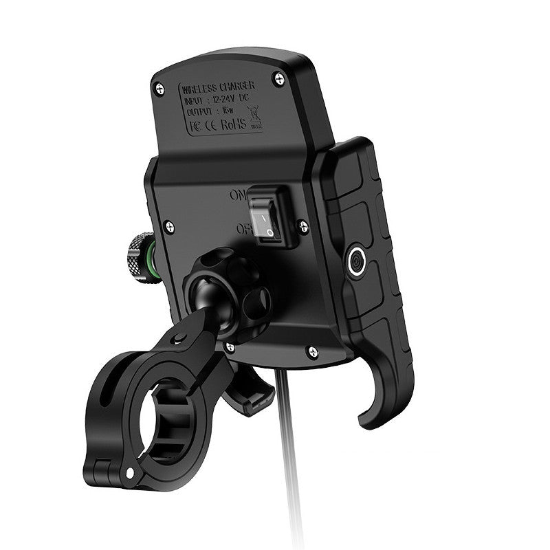 JMT-341130 Motorcycle Mobile Phone Navigation Bracket with Wireless Charging Capability for 3.5-6.5 Inch Devices