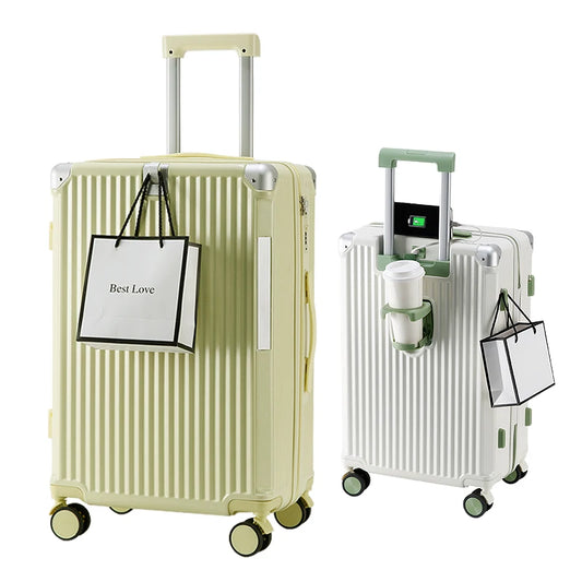 JMT-341322 Lightweight Trolley Bag Set - 3kg Travel Suitcases with Wheels and Makeup Compartment
