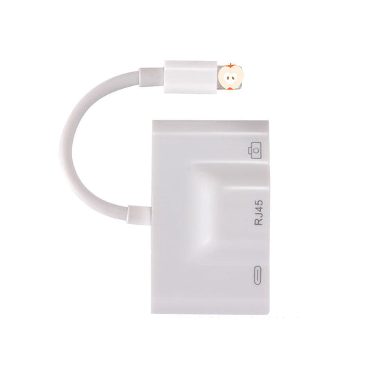 JMT-341450 Lightning to RJ45 Ethernet USB OTG Adapter for iPhone and iPad - 3 in 1 Camera Reader