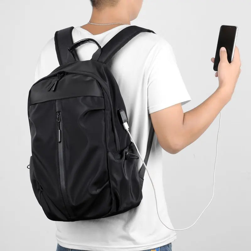 JMT-341450 Waterproof 17 Inch USB Laptop Backpack for Students and Travellers - Casual Leisure Bag for Men