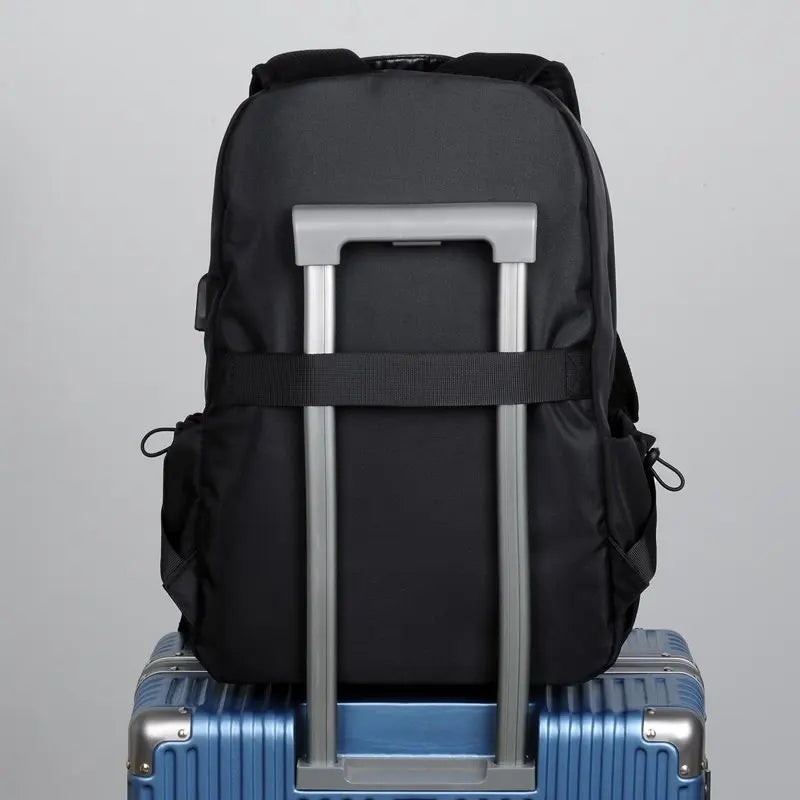 JMT-341450 Waterproof 17 Inch USB Laptop Backpack for Students and Travellers - Casual Leisure Bag for Men