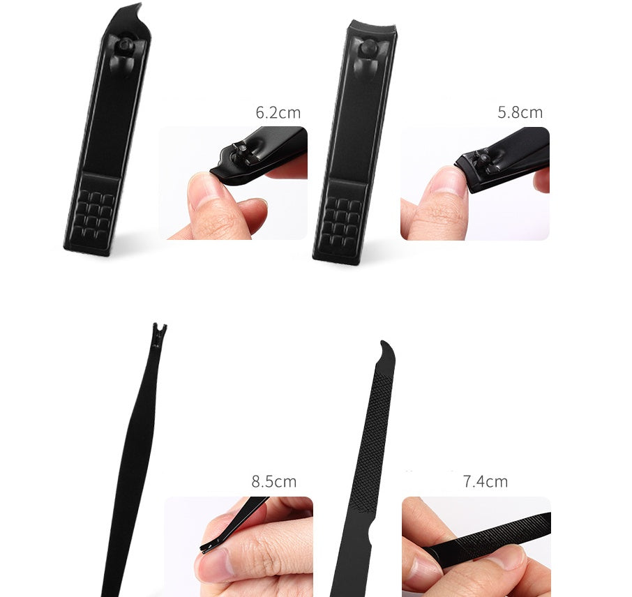 JMT-341578 8-Piece Stainless Steel Manicure and Pedicure Nail Clipper Set with Scissors