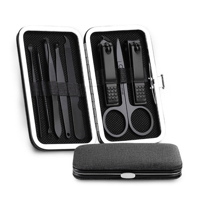 JMT-341578 8-Piece Stainless Steel Manicure and Pedicure Nail Clipper Set with Scissors