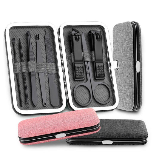 JMT-341578 8-Piece Stainless Steel Manicure and Pedicure Nail Clipper Set with Scissors