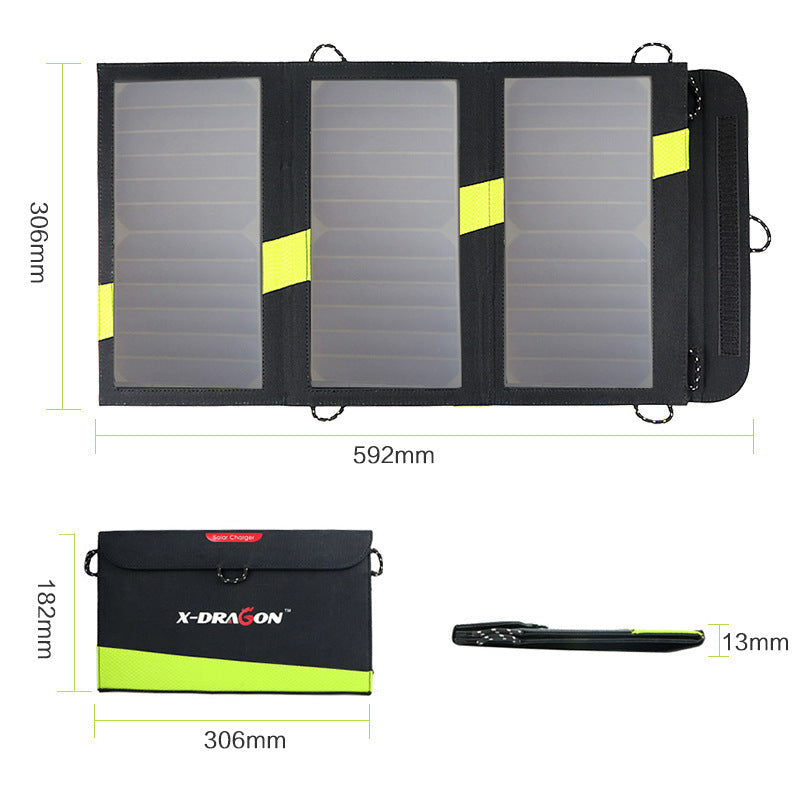 JMT-341770 Solar Powered Charger for Mobile Phones and Tablets - 5V14W and 5V20W Output, Oxford Cloth Design