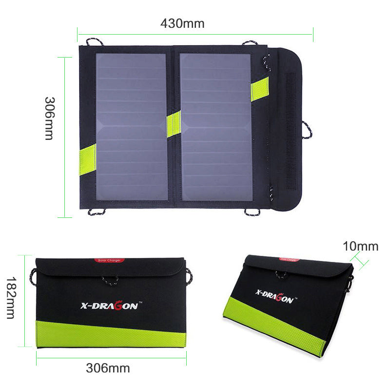 JMT-341770 Solar Powered Charger for Mobile Phones and Tablets - 5V14W and 5V20W Output, Oxford Cloth Design