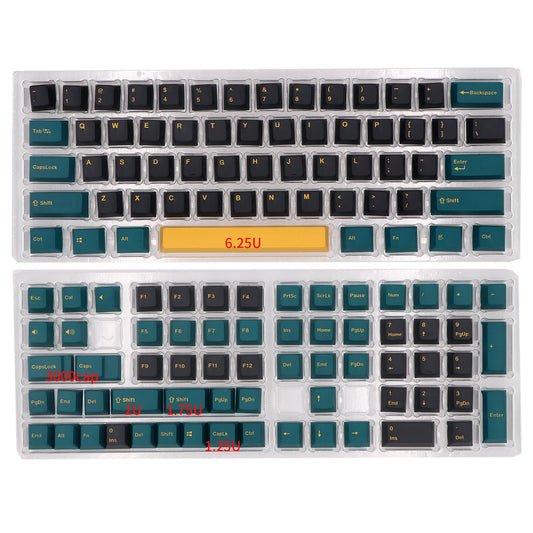 JMT-341898 Mars Green Two-Color PBT Mechanical Keyboard Keycap Set - 126 Keys for Various Configurations