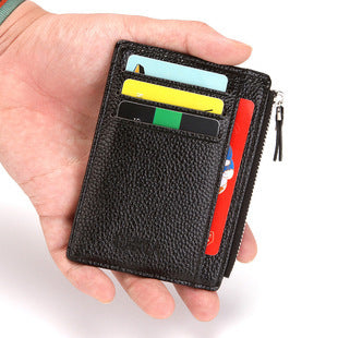 JMT-341962 Korean Style Men's PU Leather Wallet with Magnetic Snap, Card Holder, and Coin Pocket in Black or Brown
