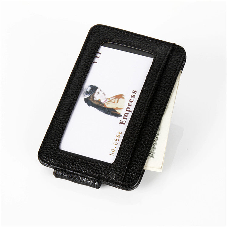 JMT-341962 Korean Style Men's PU Leather Wallet with Magnetic Snap, Card Holder, and Coin Pocket in Black or Brown