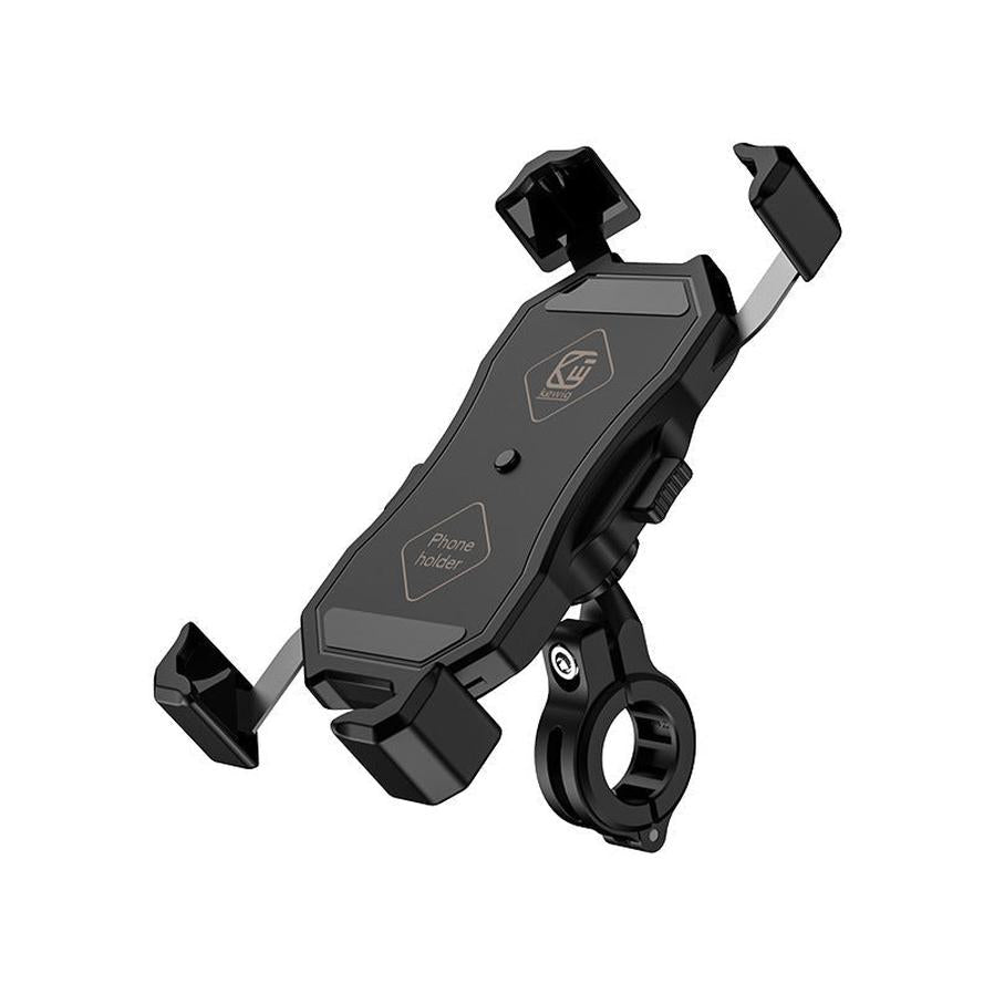 JMT-342282 Motorcycle Universal Phone Holder with USB Buckle and Wireless Charging Option