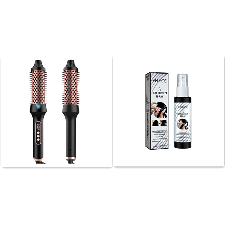 JMT-342410 Anion Hair Roller Comb with Dual PTC Heater for Straightening and Curling - 110-200°C Temperature, 38mm Barrel