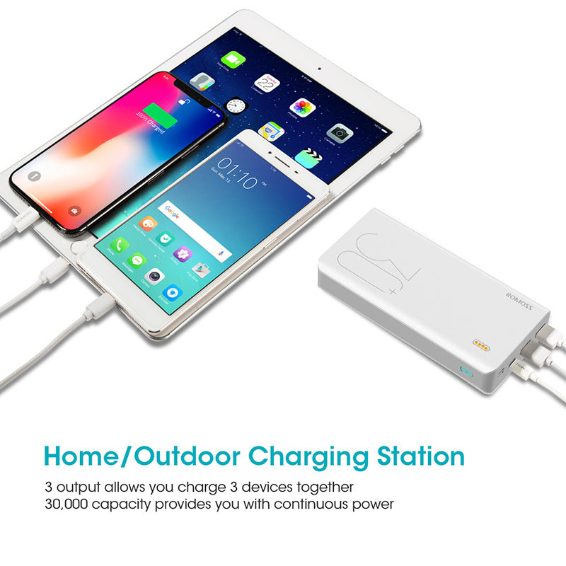 JMT-342602 30000mAh Portable External Battery with QC Two-Way Fast Charging for Phones and Tablets