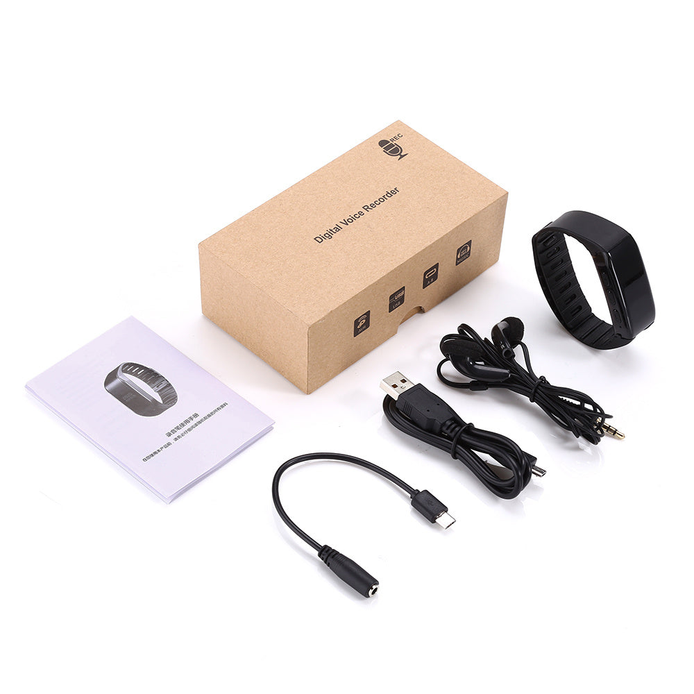JMT-342602 Sky Blue Noise Reduction Voice Recorder Bracelet with HD Recording and Multi-Function Playback