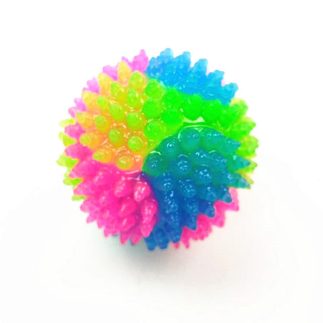 JMT-342730 Tricolor Luminous High Stretch Dog Toy Ball - Bite Toy for Pets and Kids