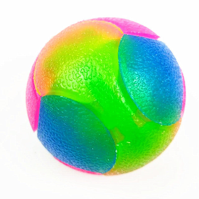 JMT-342730 Tricolor Luminous High Stretch Dog Toy Ball - Bite Toy for Pets and Kids