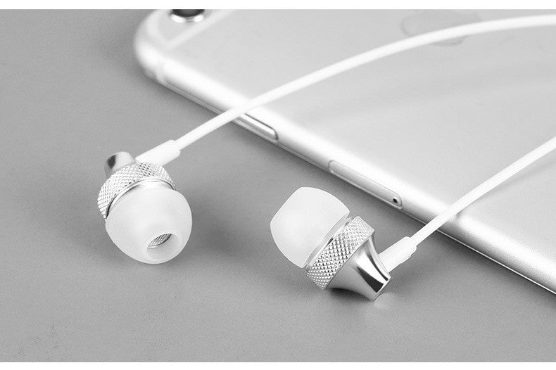 JMT-342922 Heavy Bass Copper In-Ear Headphones with Microphone and Wheat Cable, 3.5mm Plug, Available in Gold, Silver, Black, Red and Black