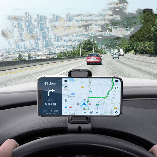 JMT-343434 K10 Vehicle Navigation Bracket for 4-6.5-Inch Smartphones, Secure Mounting Clip and Hand Clamp