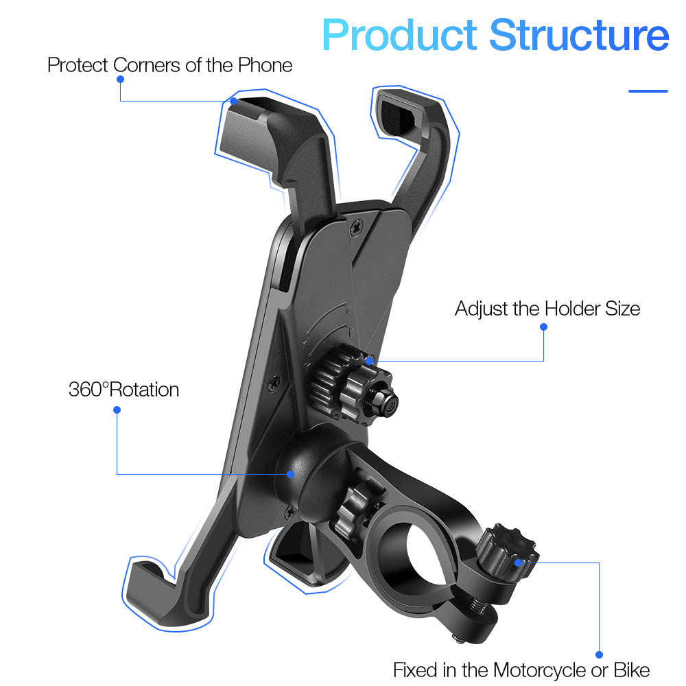 JMT-343498 Universal Bicycle Phone Holder for Secure Navigation and Easy Access