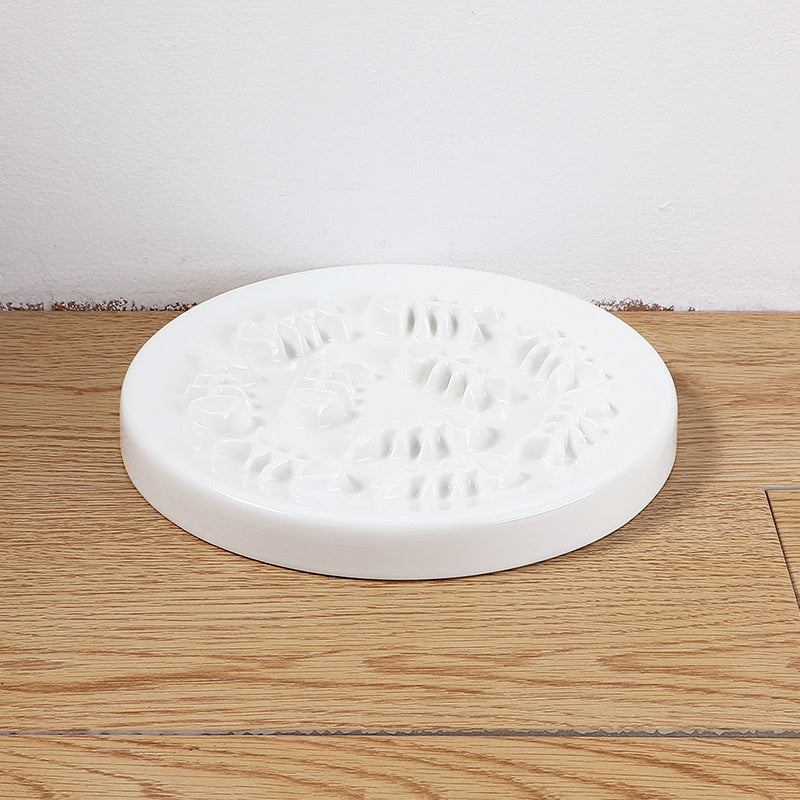 JMT-343754 Ceramic Slow Feed Pet Bowl for Cats and Small Dogs - Promotes Healthy Eating Habits