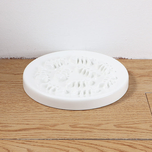 JMT-343754 Ceramic Slow Feed Pet Bowl for Cats and Small Dogs - Promotes Healthy Eating Habits