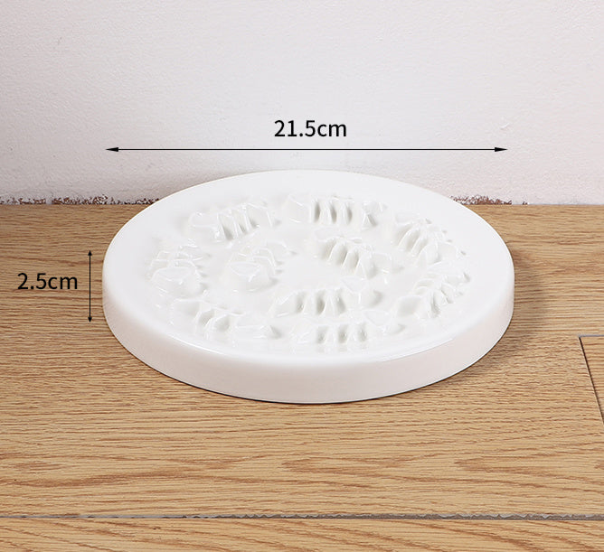 JMT-343754 Ceramic Slow Feed Pet Bowl for Cats and Small Dogs - Promotes Healthy Eating Habits