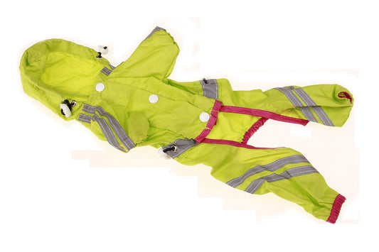 JMT-344202 Dog Raincoat with Reflective Safety Features – One-Layer Acrylic, Available in Multiple Colors and Sizes