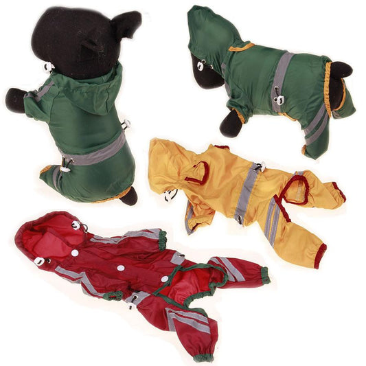 JMT-344202 Dog Raincoat with Reflective Safety Features – One-Layer Acrylic, Available in Multiple Colors and Sizes