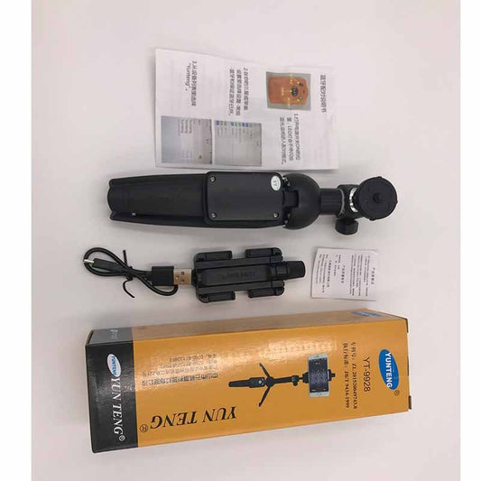 JMT-344586 Adjustable Selfie Stick Tripod for Mobile Phones, Collapsible Aluminum Alloy, Black, Compatible with iPhone Models