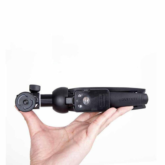 JMT-344586 Adjustable Selfie Stick Tripod for Mobile Phones, Collapsible Aluminum Alloy, Black, Compatible with iPhone Models