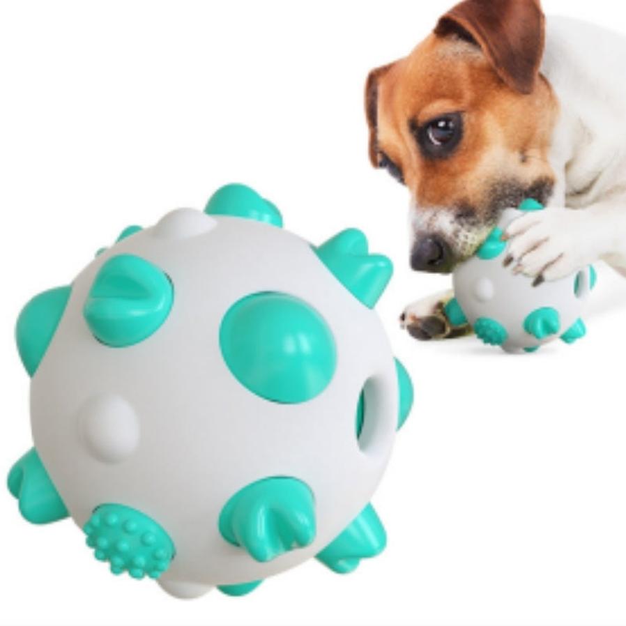 JMT-344714 Dog Teething Chew Ball for Dental Health, Interactive Play, and Anxiety Relief