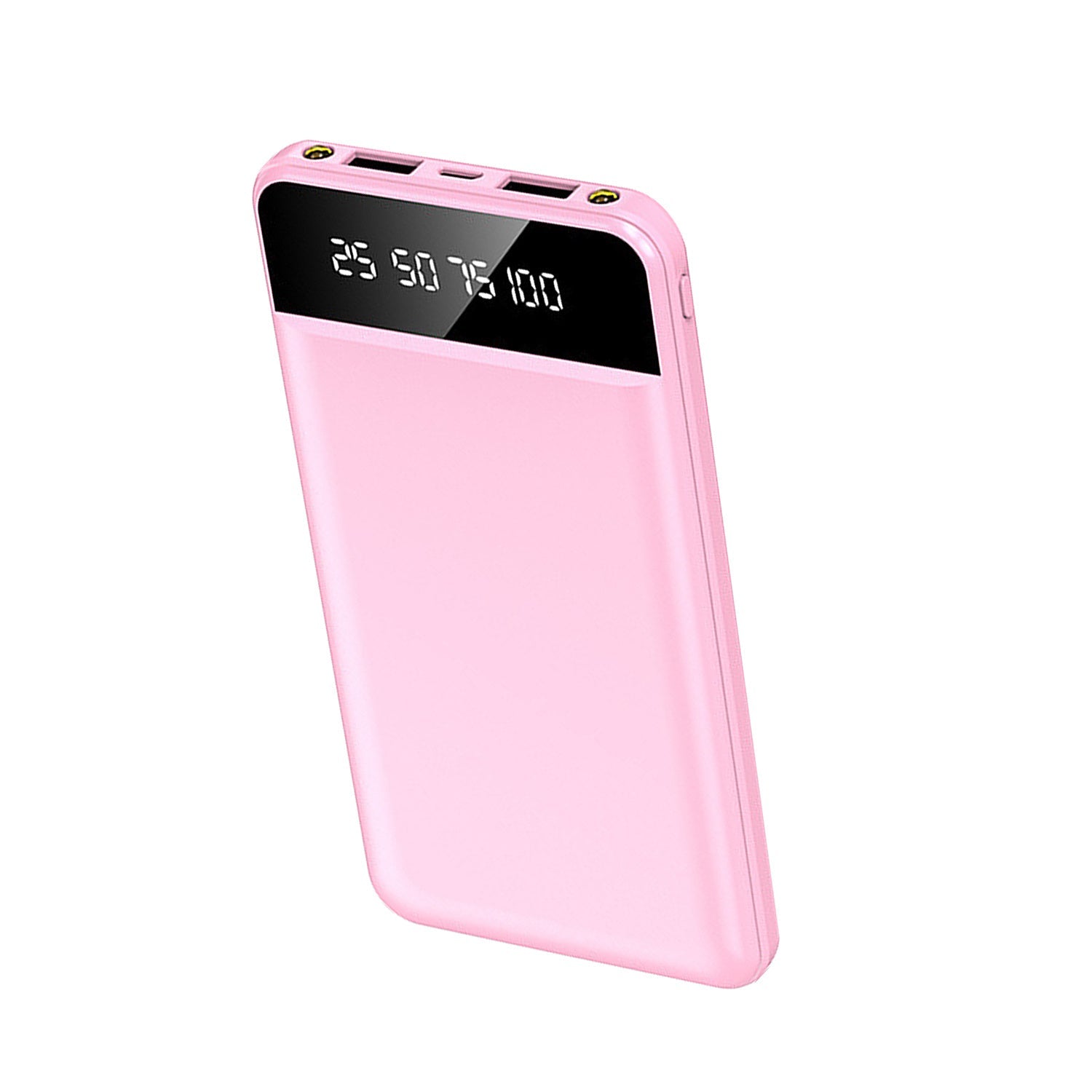JMT-344906 10000mAh Portable Power Bank Ultra Slim External Battery Pack with Dual USB Outputs and LED Flashlight