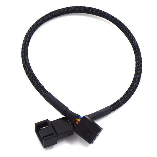 JMT-344906 Four-Pin PWM CPU Fan Extension Cable, Length 27cm, Copper-Plated Interface for PC Cooling
