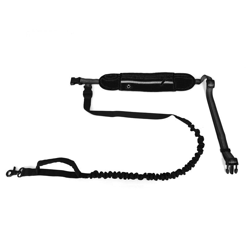 JMT-345226 Nylon Outdoor Sports Belt Leash for Dog Walking and Running - Black, 30*20*4cm