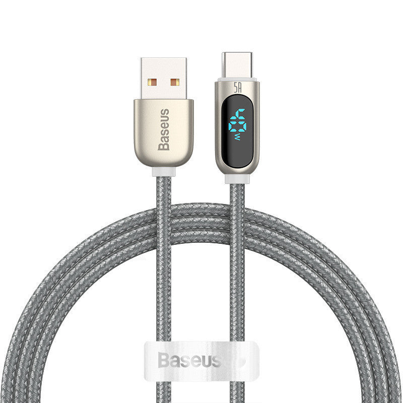 JMT-345418 5A Fast Charging Data Cable with Digital Display, 1m/2m Length Options for Android Devices