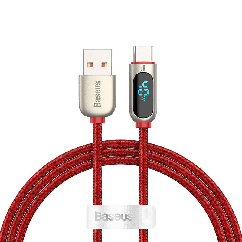 JMT-345418 5A Fast Charging Data Cable with Digital Display, 1m/2m Length Options for Android Devices