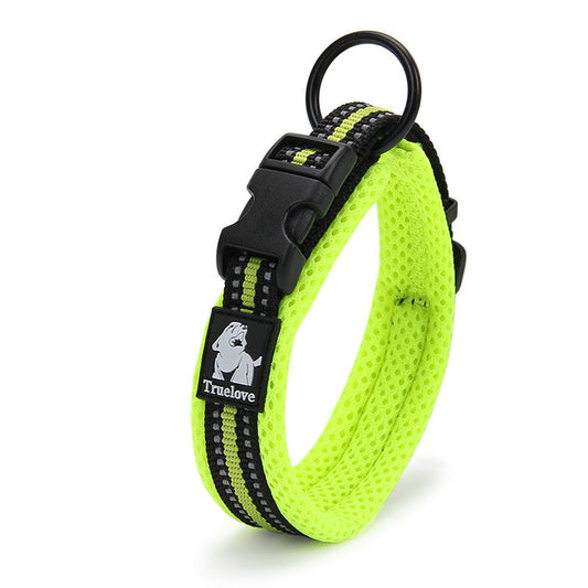 JMT-345546 Reflective 3M Soft Padded Dog Collar with Mesh Lining - Durable and Comfortable for Pets